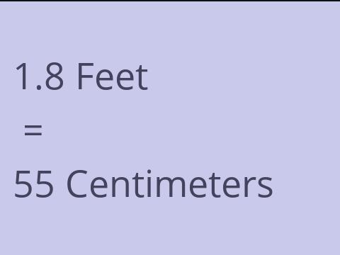 1.8 FEET TO CM