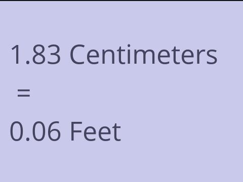 1.83 CM TO FEET