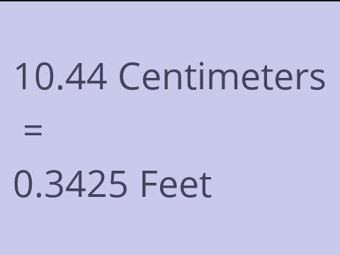 10.44 CM TO FEET