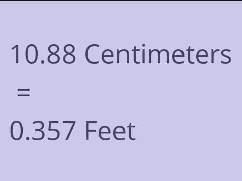 10.88 CM TO FEET