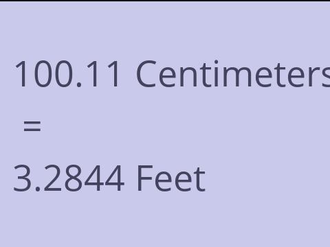 100.11 CM TO FEET