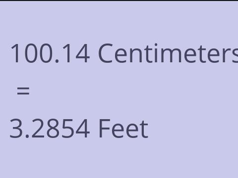 100.14 CM TO FEET