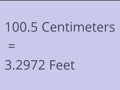 100.5 CM TO FEET