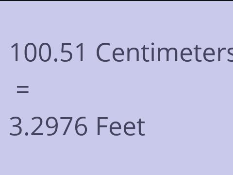 100.51 CM TO FEET