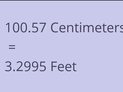 100.57 CM TO FEET