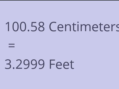 100.58 CM TO FEET