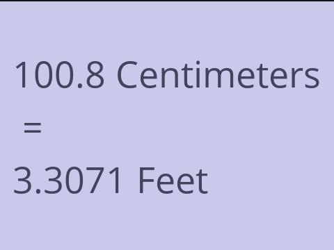 100.8 CM TO FEET