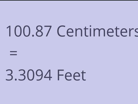 100.87 CM TO FEET