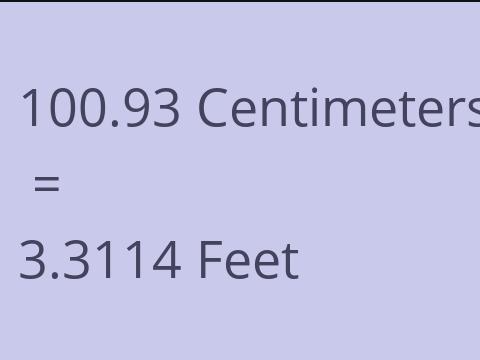 100.93 CM TO FEET