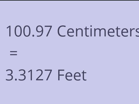 100.97 CM TO FEET