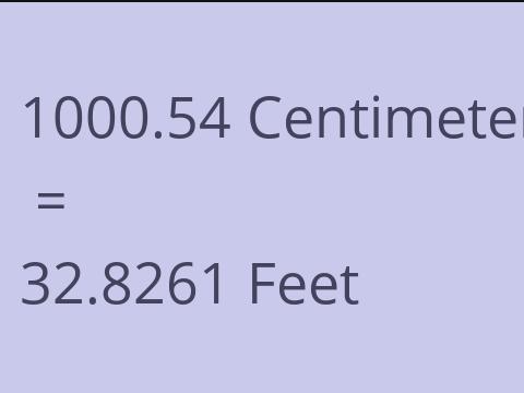 1000.54 CM TO FEET