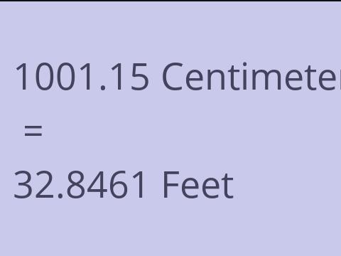 1001.15 CM TO FEET