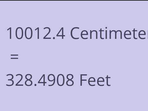 10012.4 CM TO FEET