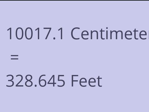 10017.1 CM TO FEET