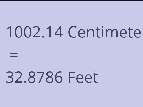 1002.14 CM TO FEET