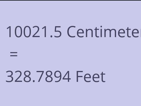 10021.5 CM TO FEET