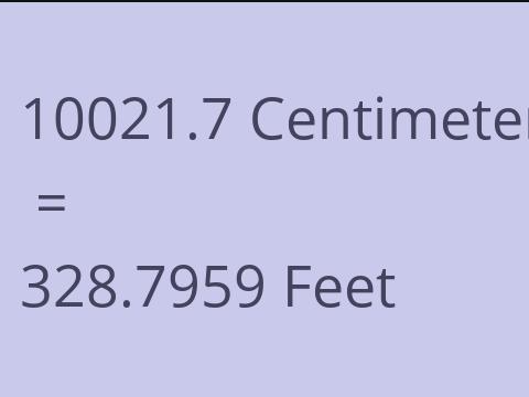 10021.7 CM TO FEET