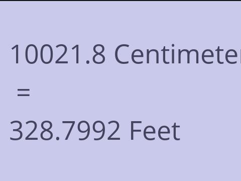 10021.8 CM TO FEET