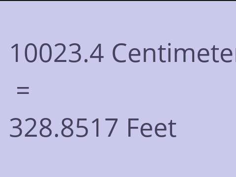 10023.4 CM TO FEET