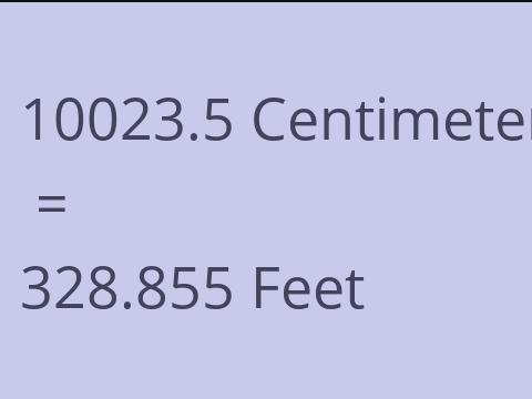 10023.5 CM TO FEET