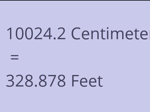 10024.2 CM TO FEET