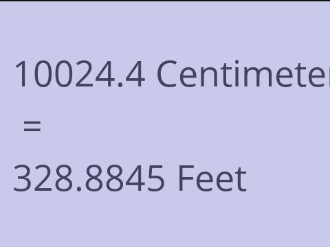 10024.4 CM TO FEET
