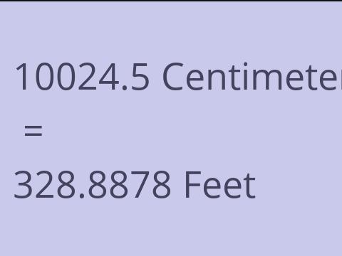 10024.5 CM TO FEET