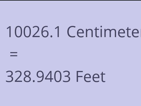 10026.1 CM TO FEET