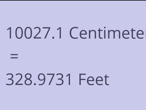 10027.1 CM TO FEET