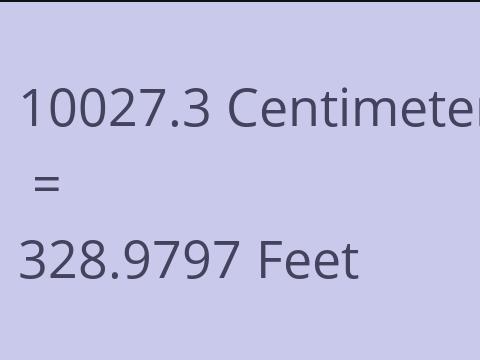 10027.3 CM TO FEET