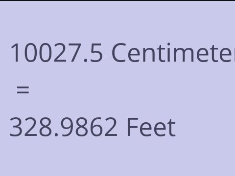 10027.5 CM TO FEET