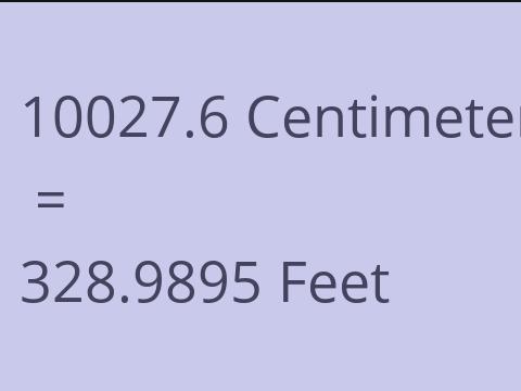 10027.6 CM TO FEET