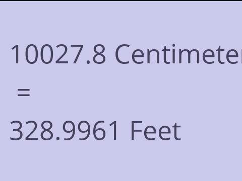 10027.8 CM TO FEET