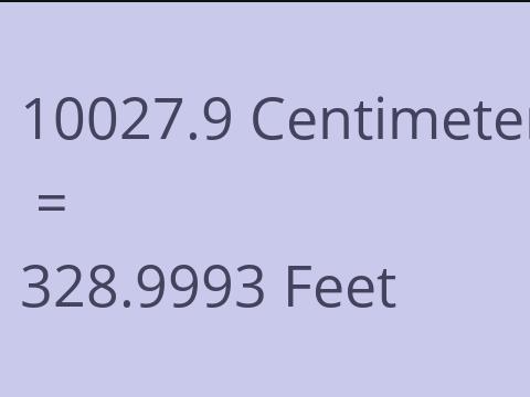 10027.9 CM TO FEET