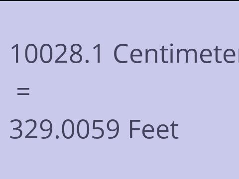 10028.1 CM TO FEET