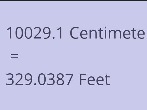 10029.1 CM TO FEET