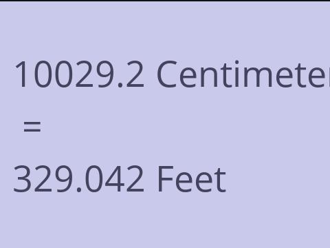 10029.2 CM TO FEET