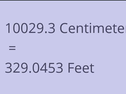 10029.3 CM TO FEET