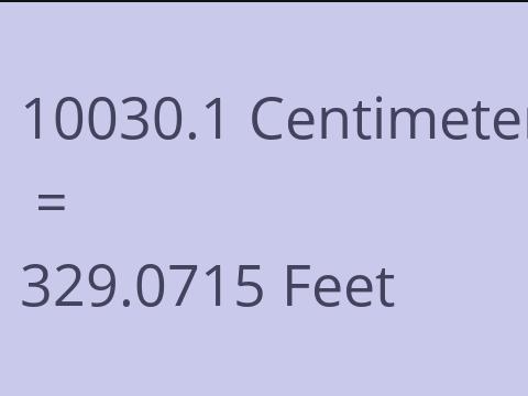 10030.1 CM TO FEET