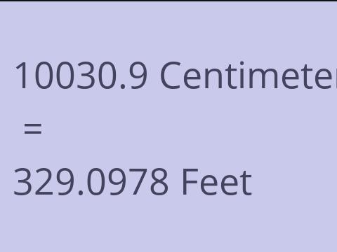 10030.9 CM TO FEET