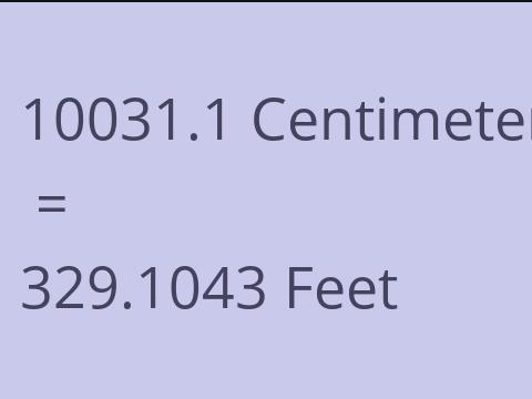 10031.1 CM TO FEET