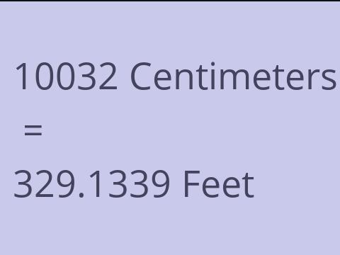 10032 CM TO FEET