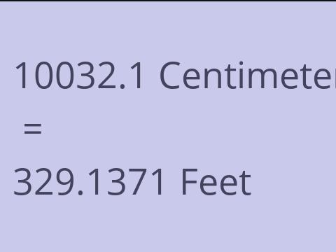 10032.1 CM TO FEET