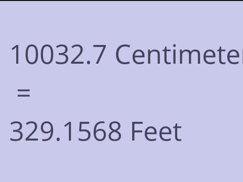10032.7 CM TO FEET