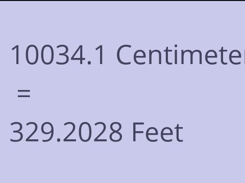 10034.1 CM TO FEET