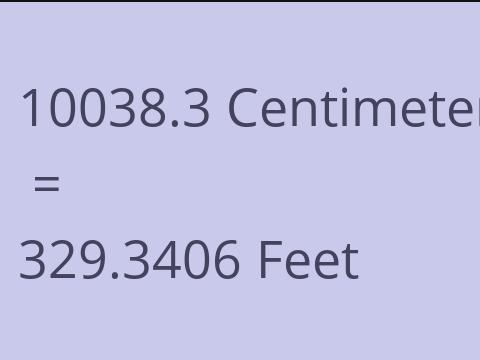 10038.3 CM TO FEET