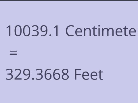 10039.1 CM TO FEET