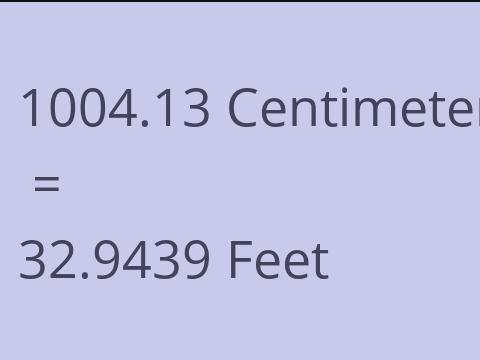 1004.13 CM TO FEET