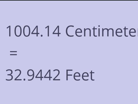 1004.14 CM TO FEET