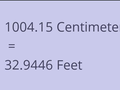 1004.15 CM TO FEET